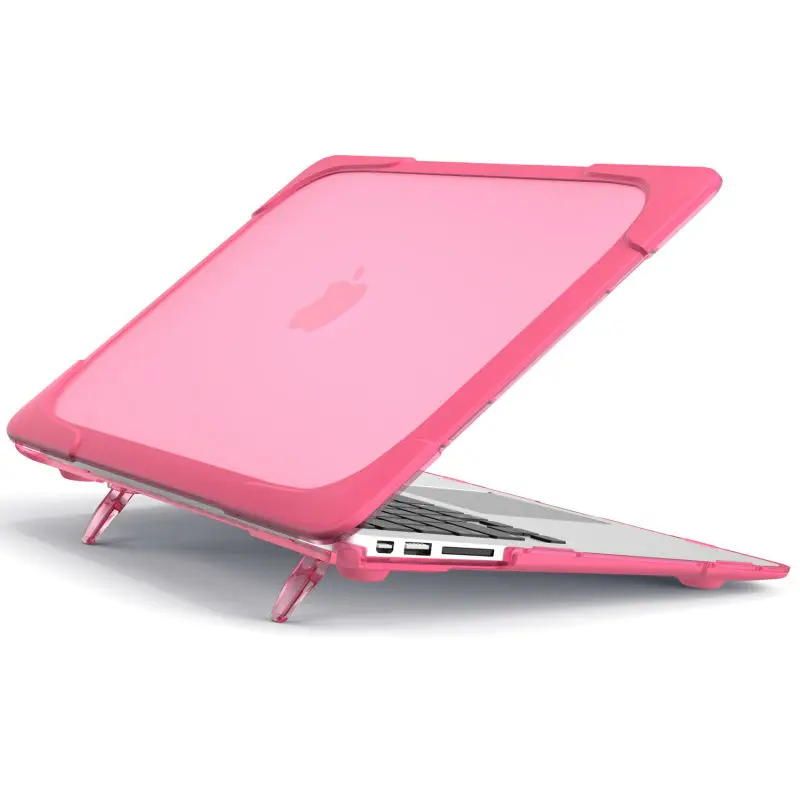 Для Apple MacBook Air Pro retina 11, 12, 13, 15 дюймов чехол с подставкой, защитный чехол с твердой поверхностью, ударопрочный, теплоизлучающий