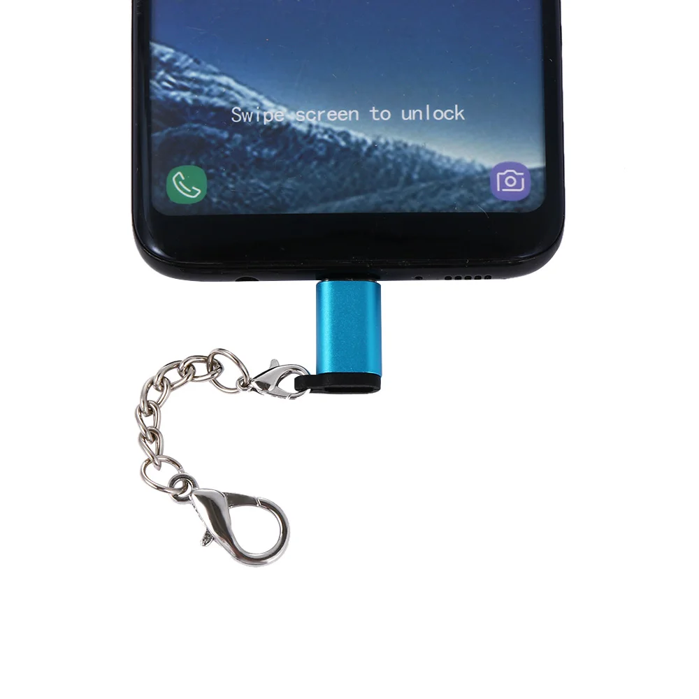 1 шт. брелок кабель usb type C адаптер OTG Micro USB Женский Для type C Мужской конвертер адаптер USB-C для iPhone huawei