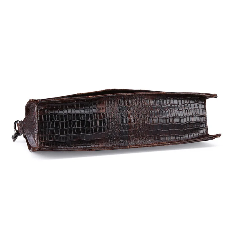 Крокодиловый узор натуральная кожа мужские сумки-мессенджеры мужская сумка