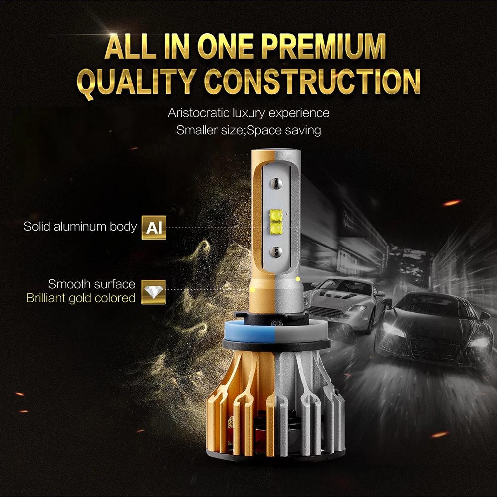 Oslamp H11 Светодиодный лампы для фар 70 Вт 7000LM 6500 к SMD авто налобный фонарь