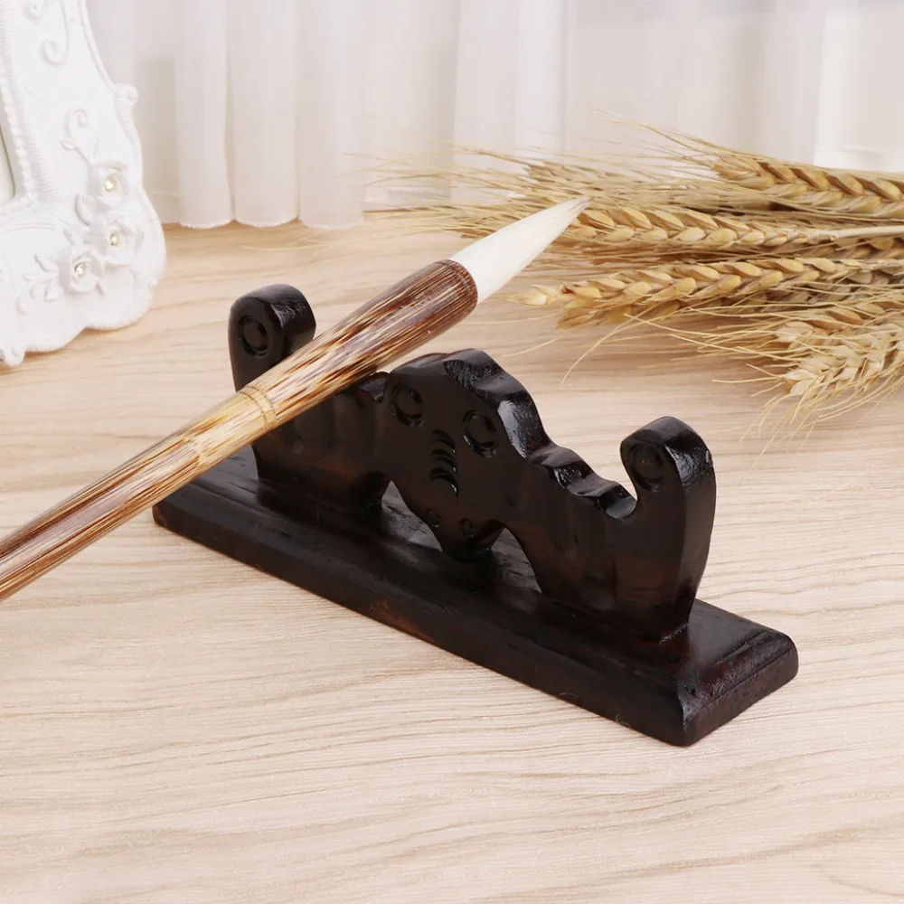 Винтажная подставка для ручек с 4 слотами китайской каллиграфии деревянная