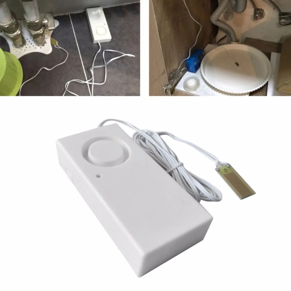 Water Overflow Leakage Alarm Sensor Detector 120dB Level Home Security System Work Alone | Безопасность и защита