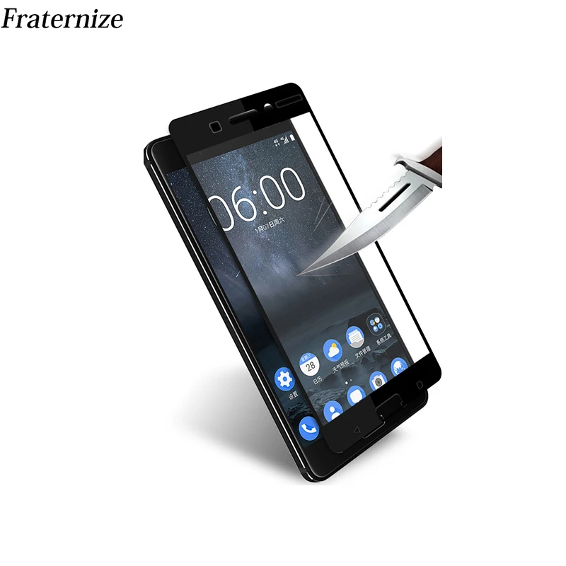 9H полное покрытие Защитная пленка для Nokia 2 3 5 Закаленное стекло 6 7 8 | Мобильные