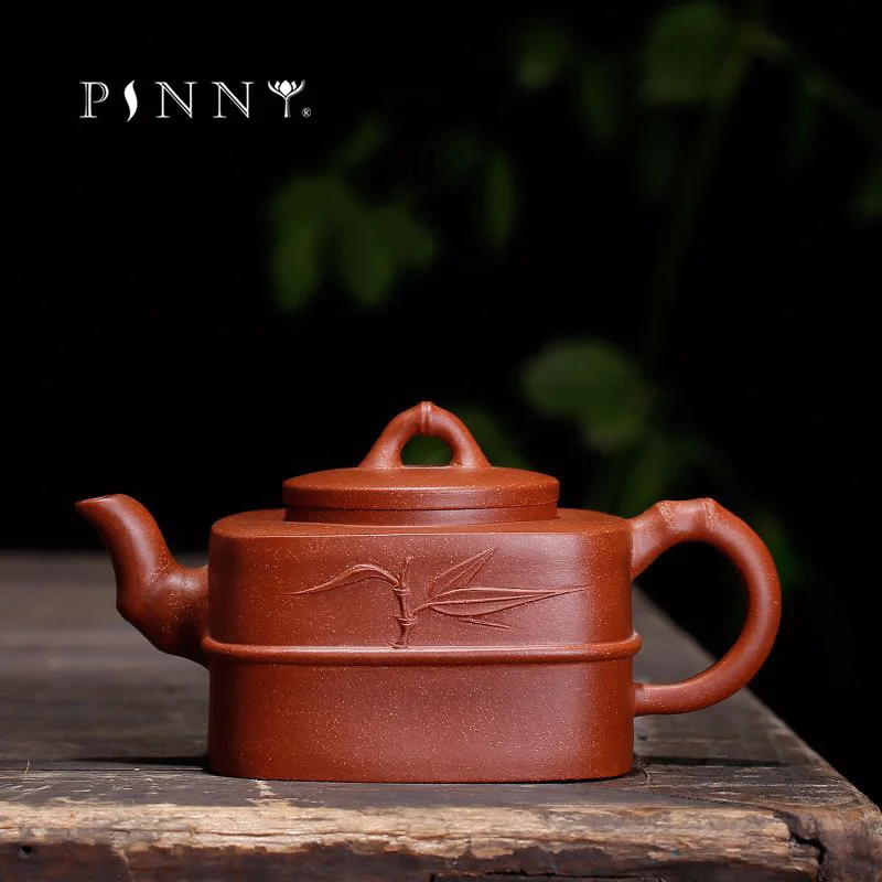 

PINNY 270ML YiXing Bamboo Purple Clay Teapot Jiang Po Mud Purple Sand Tea Pot Traditional Chinese Kung Fu Tea Service