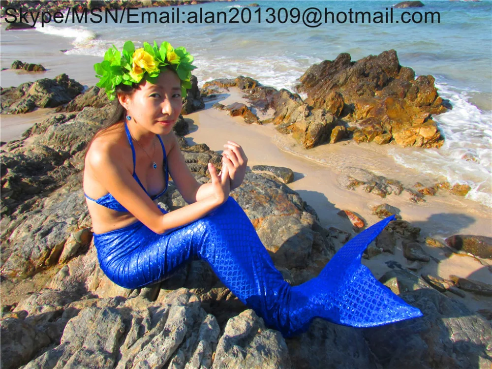 Realistic Swimmable monofin Adult Size Sparkle Swimsuit Fabric Mermaid Tail 008 |