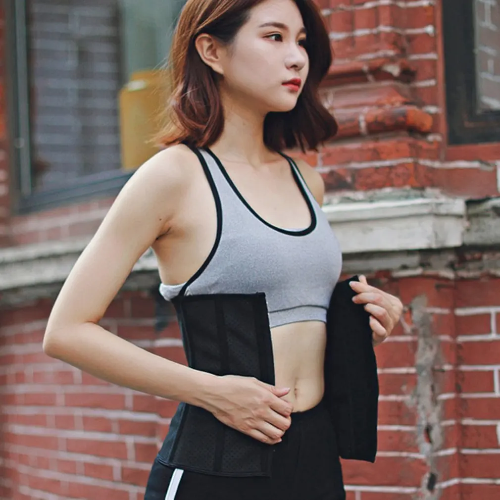 

Women Slimming Belt Sports Fitness Waist Support Brace Breathable Metal Frame Mesh Waist Protector Belt Hot Shapers