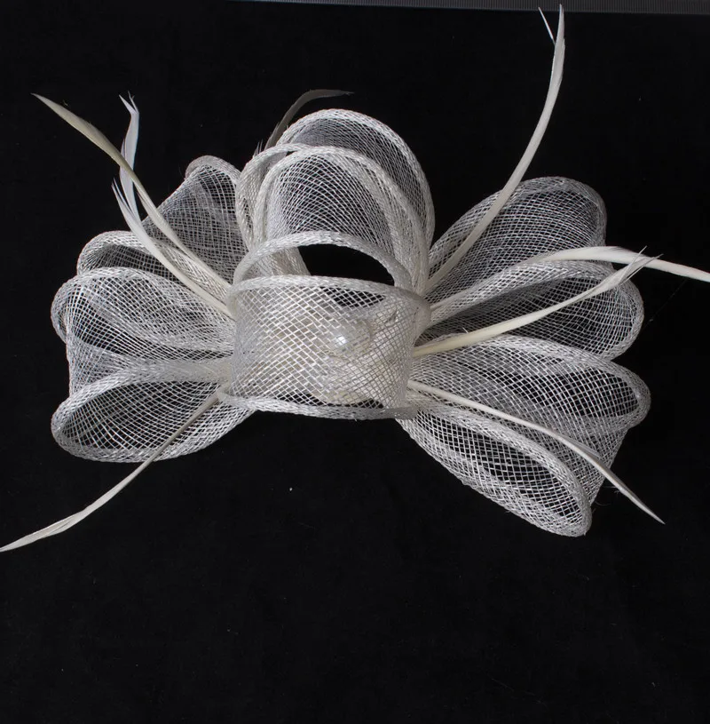 Повязка для волос Sinamay бежевая красивая Свадебная шляпка аксессуары