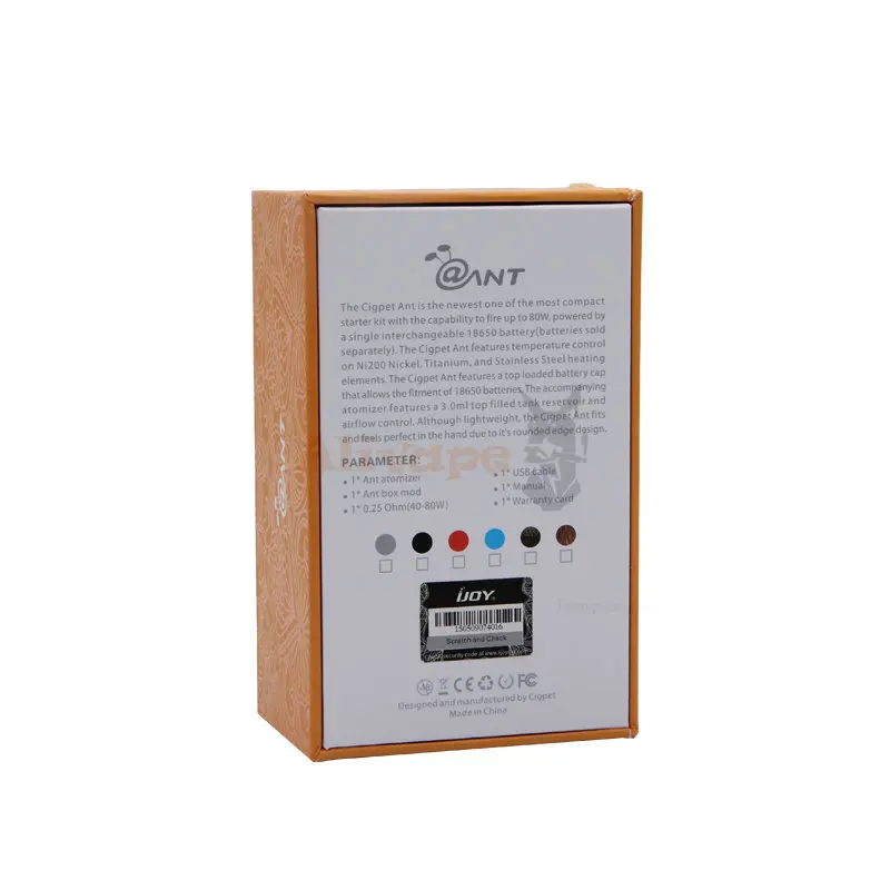 Cigpet IJOY Ant TC 80 Вт Питание От Одного 18650 Батареи elektronik пикантная закуска sigara Starter Kit