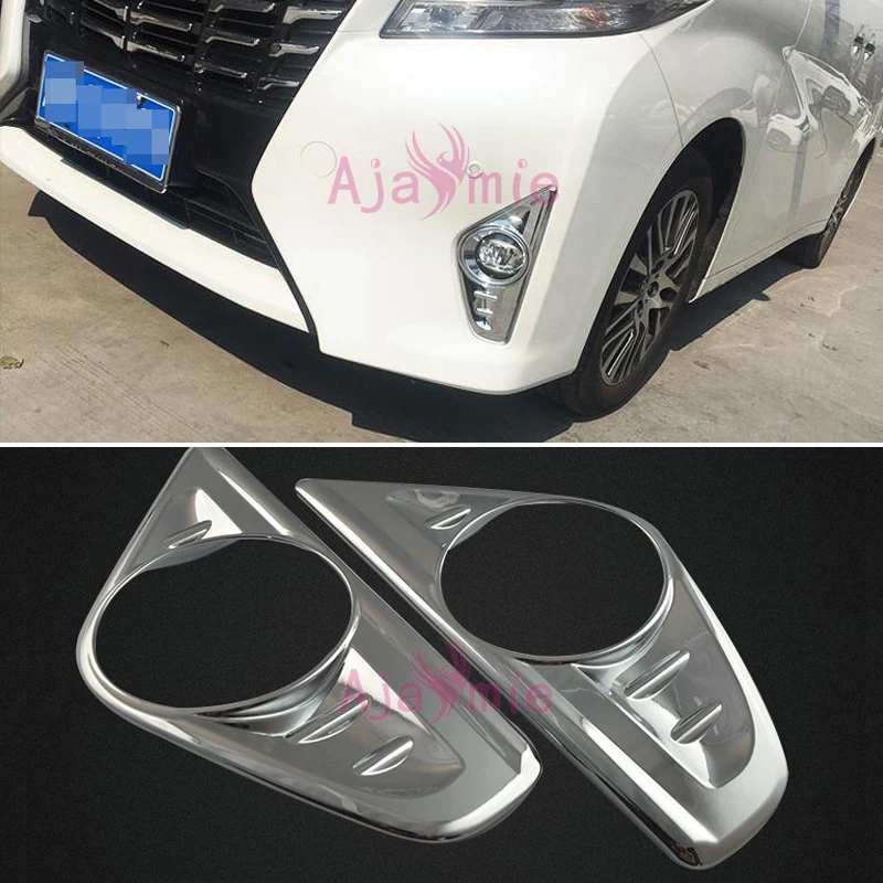 

Chrome Car Styling Front and Rear Fog Lamp Cover Light Overlay Panel 2016-2019 For Toyota Alphard 30 Accessories