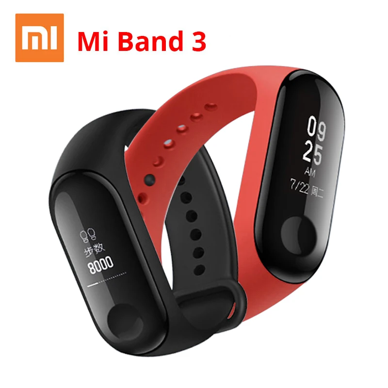 Xiaomi mi Band 3 Смарт Браслет Сенсорный экран пульсометр фитнес трекер