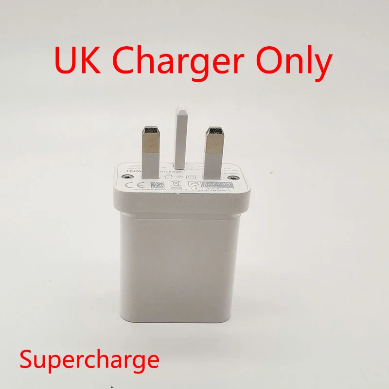UK Charger Only Оригинальное зарядное устройство huawei supercharge для huawei p20 p10 mate 9 10 Pro Plus, сетевой адаптер с суперзарядкой для ЕС, 5А, быстрая зарядка - Тип штекера: UK Charger Only