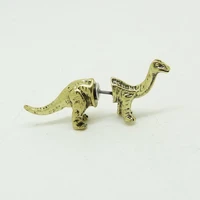 fashion punk ear cuff stud earrings harajuku three dimensional animal jurassic dinosaurs puncture stud earrings jewelry se005