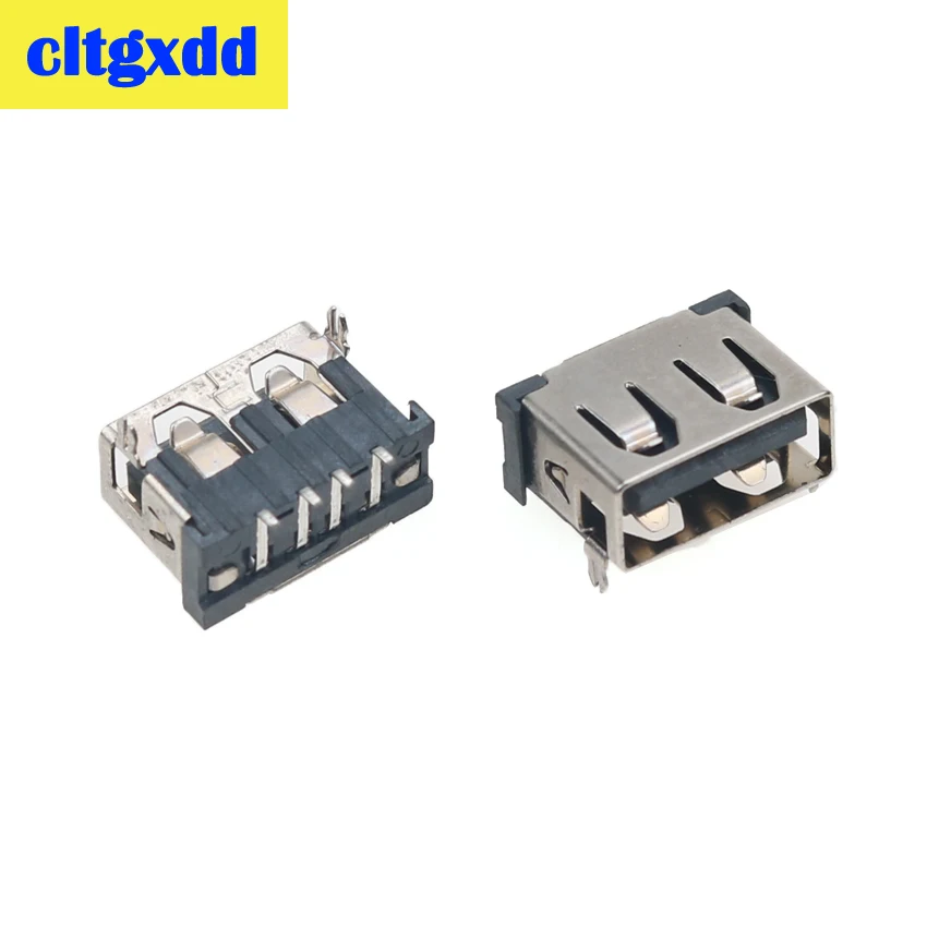 

cltgxdd 2-10pcs Type A Female USB 2.0 Short body 4 Pin 2 Foot Direct Data Charge Plug Socket Jack Connector USB Interface