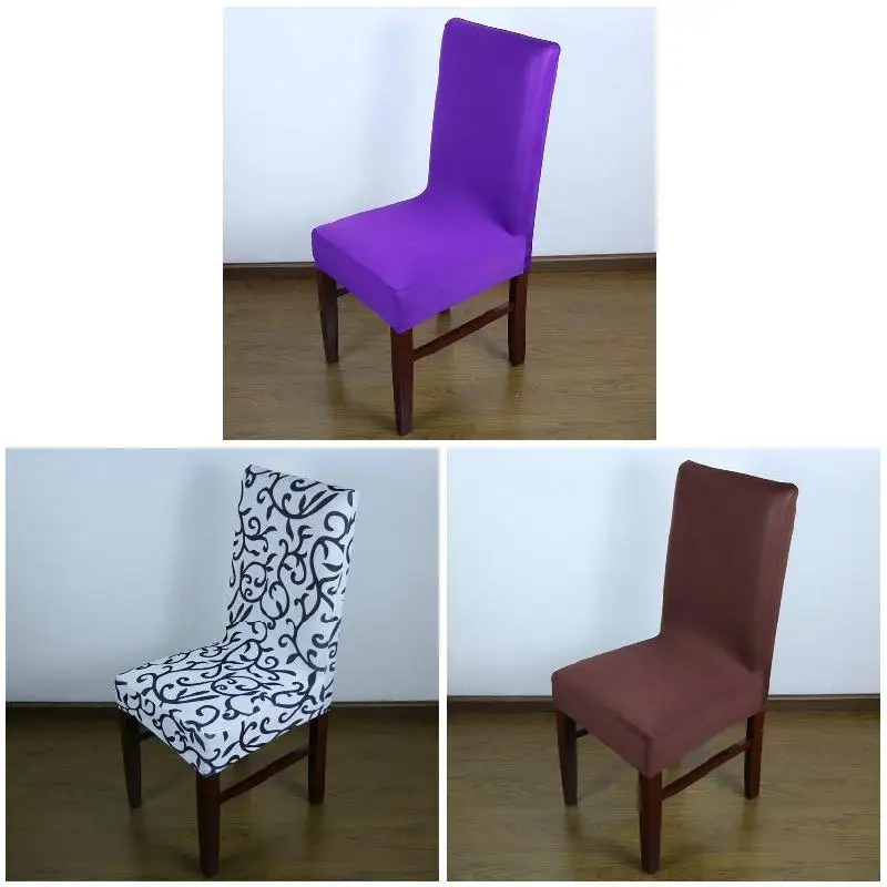 Однотонный/с принтом съемный чехол для стула свадебный банкет складной