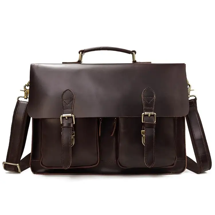 Oil Brown 42cm MAHEU формальные мужские кожаные сумки из натуральной кожи Портфель для 1" ноутбука PC Классическая деловая сумка для Daliy работы исходящий - Цвет: Oil Brown 42cm
