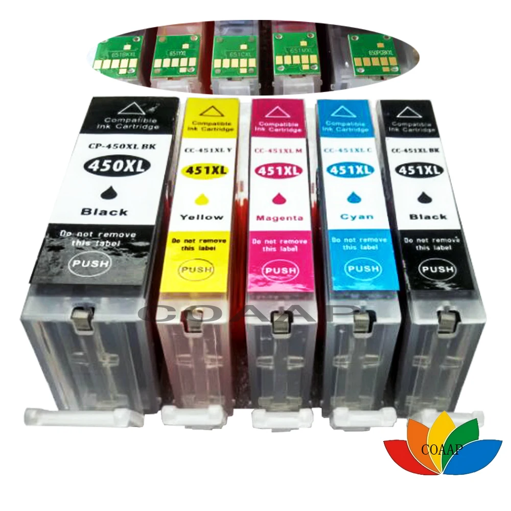 Картриджи PGI 450 CLI 451 BK C M Y совместимые чернильные картриджи для принтеров canon PIXMA