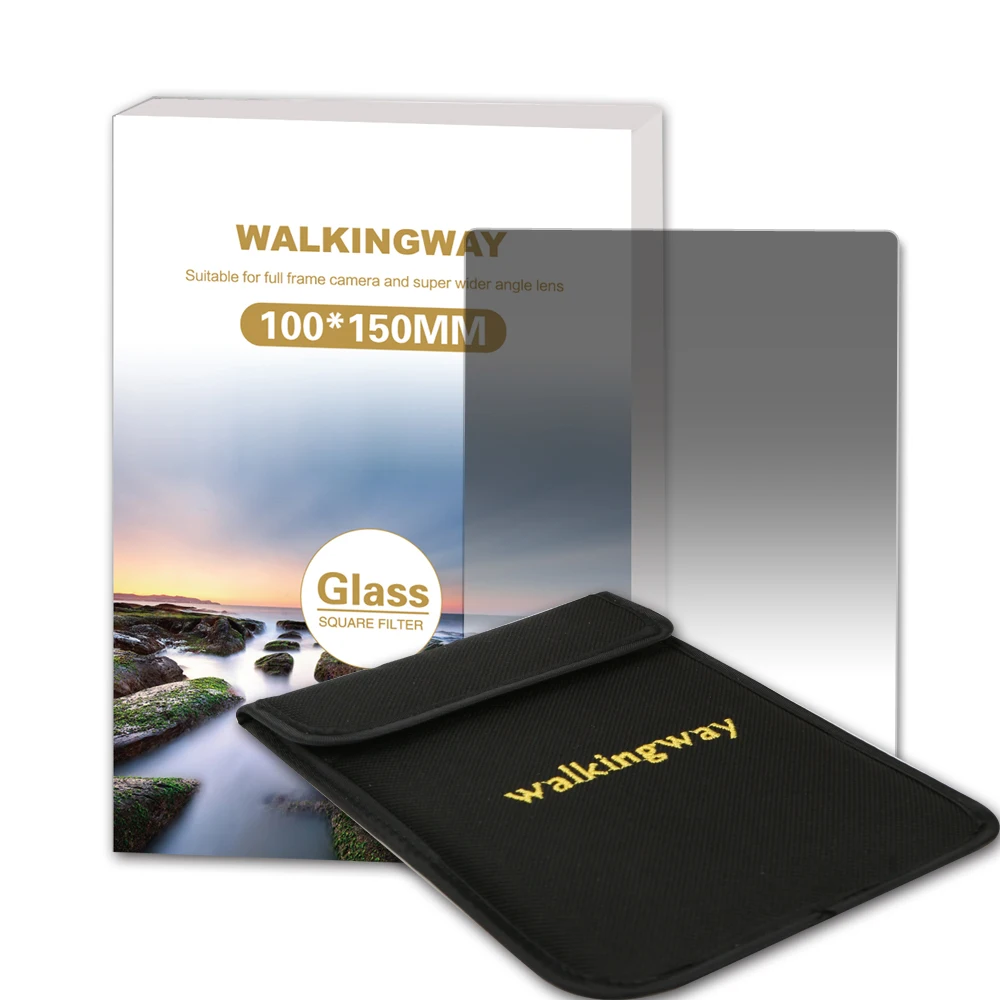 WalkingWay оптическое стекло с многослойным покрытием 100*100 мм 100*150 мм ND фильтр нейтральной плотности квадратный фильтр 100 мм 150 мм ND1000 ND64 GND4