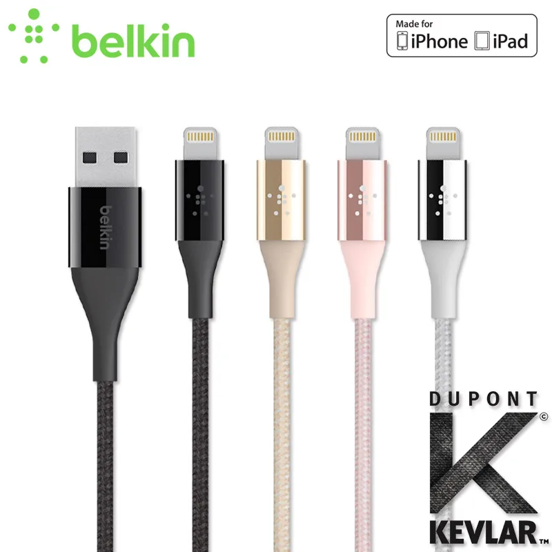 Belkin MIXIT Duratek Kevlar кабель Lightning/USB по MFi Сертифицированный синхронизации зарядки 2.4A