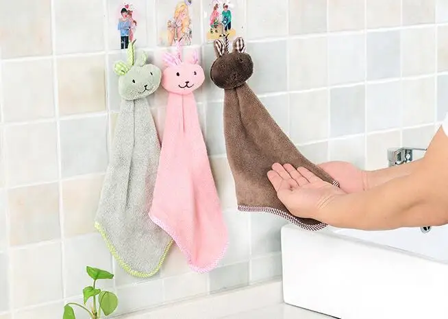 1 шт./лот Кухня мультфильм животных висит Мягкие плюшевые посуды ручной Полотенца лоскутное кролика ручной Полотенца