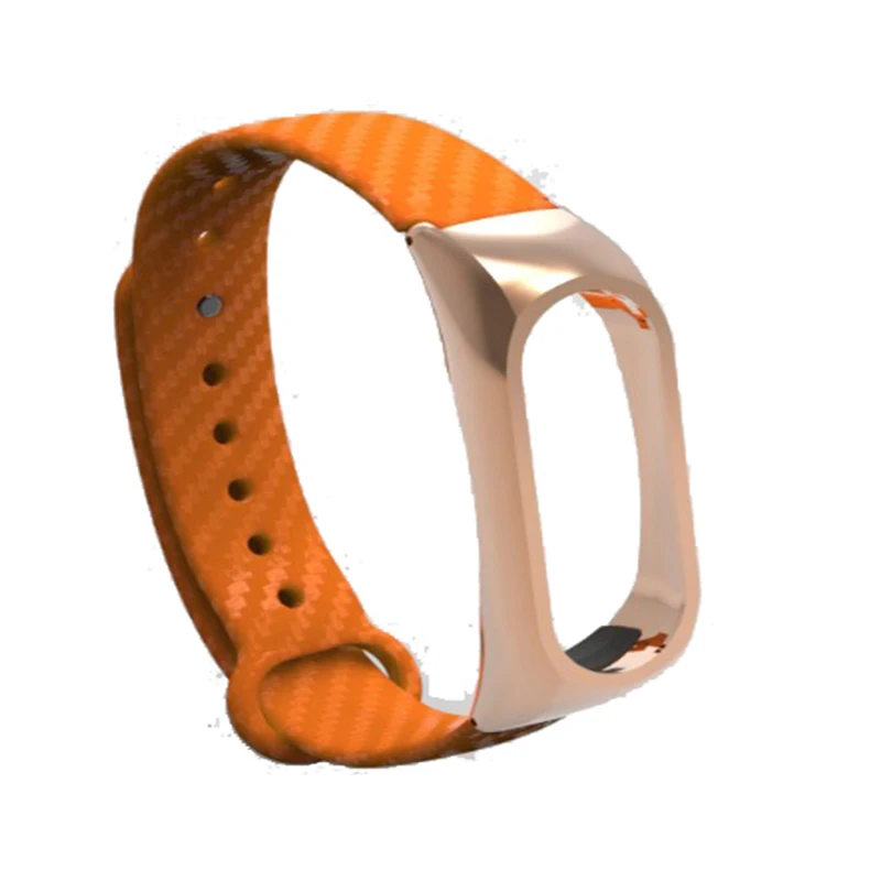Силиконовый ремешок из углеродного волокна для Xiaomi Mi Band 2 сменный браслета