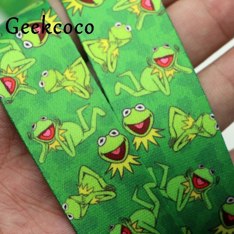 Забавный брелок Kermit the frog, аксессуары для ключей, безопасный держатель для мобильного телефона, ID бейджа, ключей, ремешок на шею, ремешок для камеры J0282