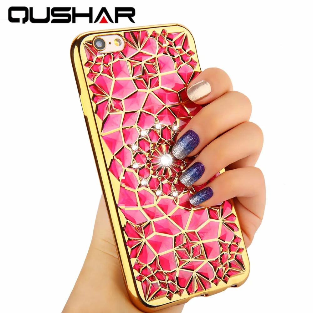 Qushar мобильный Телефонные Чехлы Интимные аксессуары блеск diamond чехол для iPhone 6 6S 7