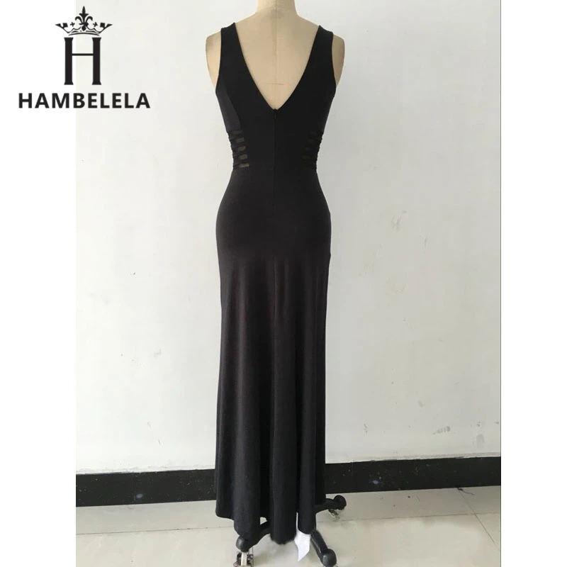 Женское платье без рукавов HAMBELE длинное из латекса длиной до щиколотки 2019 |