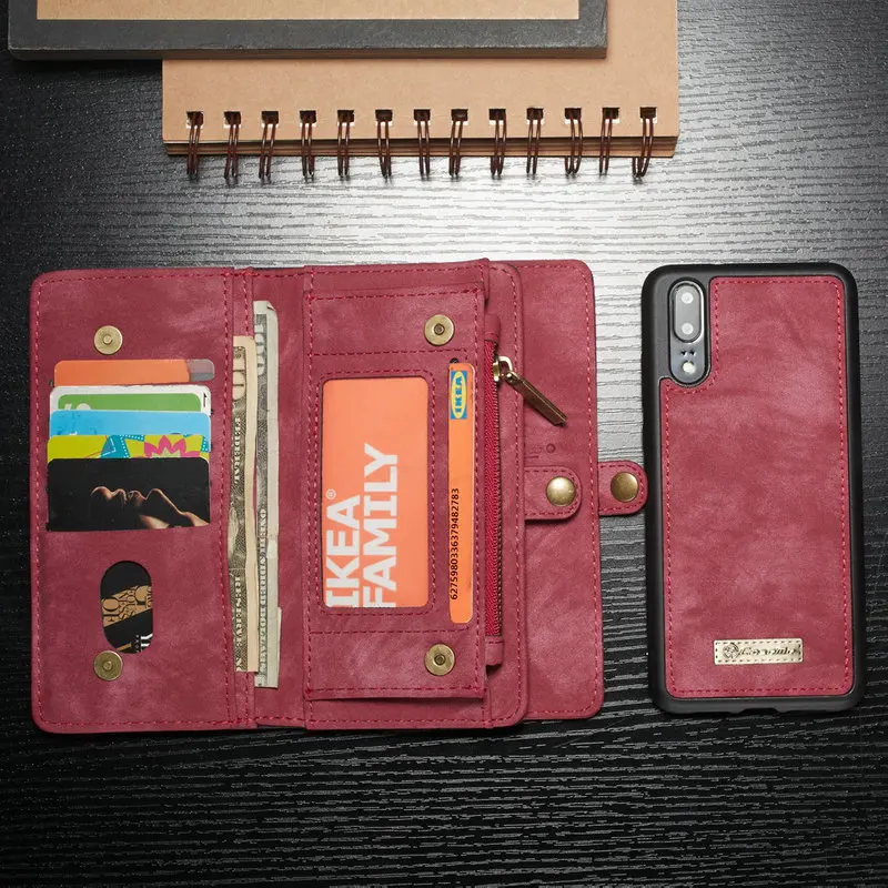 Чехол CaseMe для Huawei P30 lite Mate 20 съемный чехол-кошелек с отделениями карт Pro P20 pro