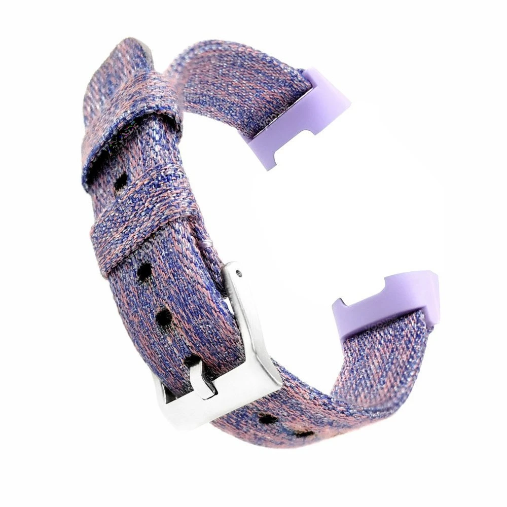 Purple-Pink YOOSIDE тканый холщовый спортивный ремешок для Fitbit Charge 3/Charge 3 SE заменить Мужские t фитнес умные браслеты для женщин и мужчин - Цвет: Purple-Pink