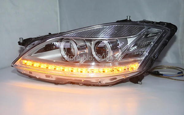 Для Mercedes Benz S class W221 DRL светодиодный головной светильник 2006 2009 с D1S hid комплект|hid