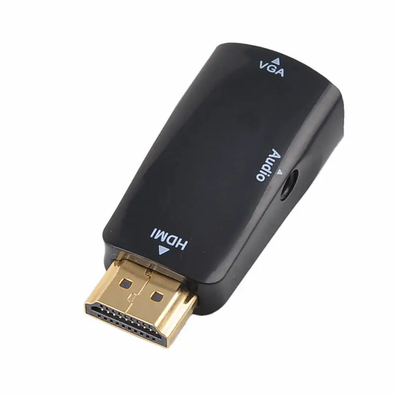 Новый лучший портативный HDMI к VGA адаптер 1080P папа Женский конвертер с аудио