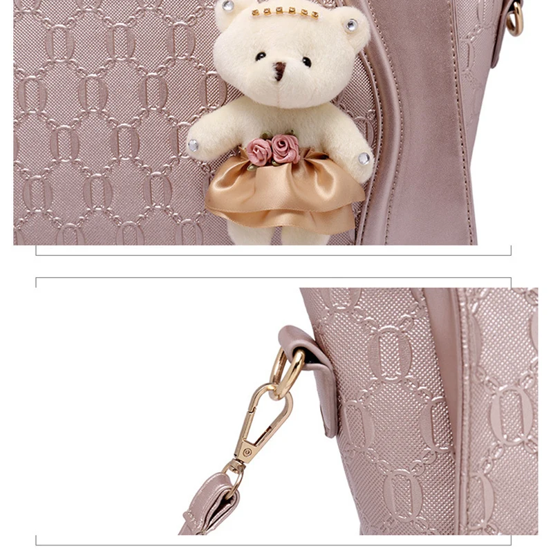 Модный комплект из 4 предметов сумки для женщин кожаная сумка на плечо женские