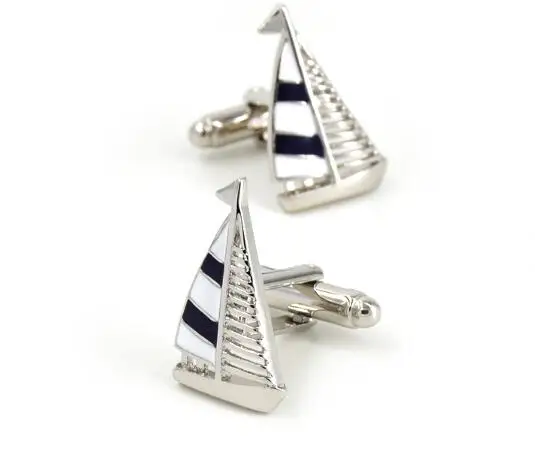 10 пар/лот Медь эмаль парусная яхта запонки с плавающей лодкой парусник Украшения