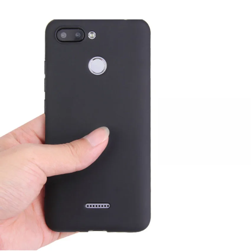 Чехол для Xiaomi Redmi 6 6A Pro черный матовый Мягкий Силиконовый ТПУ чехол накладка 6Pro