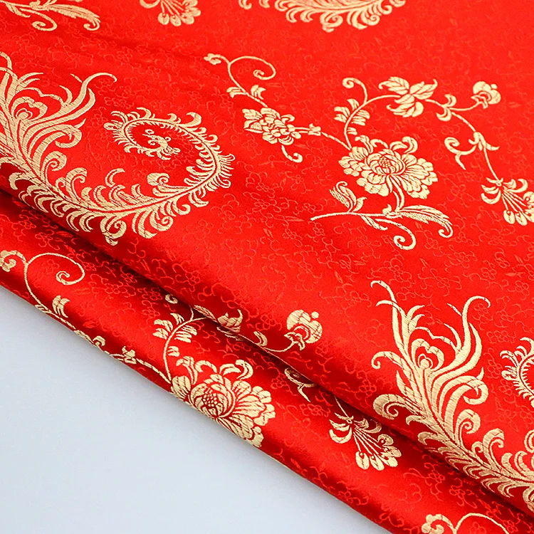 75cm*100cm Jacquard silk cloth costume dress festive wedding apparel fabrics / brocade - red Oscar Fissidens garment material | Дом и сад