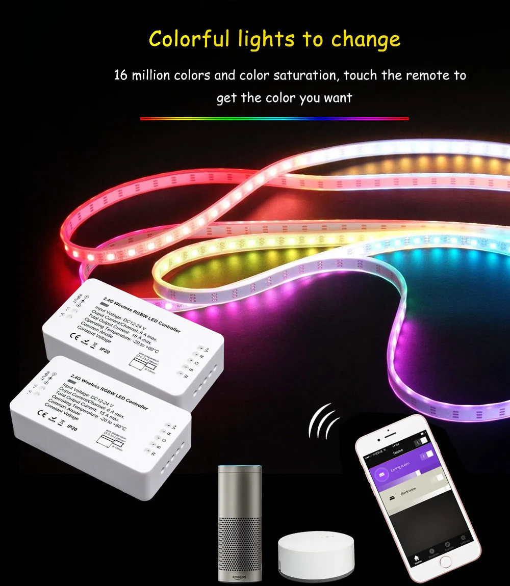 Светодиодный контроллер ZIGBEE RGB CCT Zigbee светодиодный DC12 24 В полос ZLL приложения RGBW