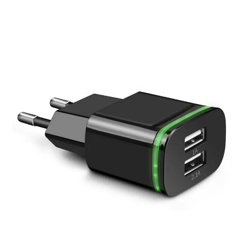 Настенное зарядное устройство с европейской вилкой адаптер для США 2 USB быстрое