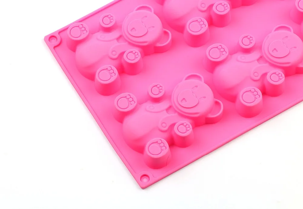 Lovely 3D Bear Form Cake Mold Silicone Mold Baking Tools Kitchen Fondant Cutters Kitchen Fondant Chocolate Mold Decorating