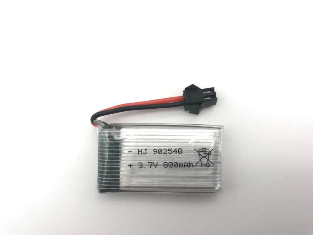 Красный 3,7 V 800 mAh литий-полимерный Батарея для Syma X5 X5C X5S X5SC X5HW X5HC X5SW M68 X300 X400 X500 X800 HJ819 3,7 V 800 мА/ч, 902540 25C Батарея - Цвет: Красный