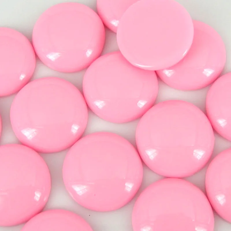 40 шт. розовые круглые кабошоны с плоской задней стороной 3/4 дюйма для рукоделия