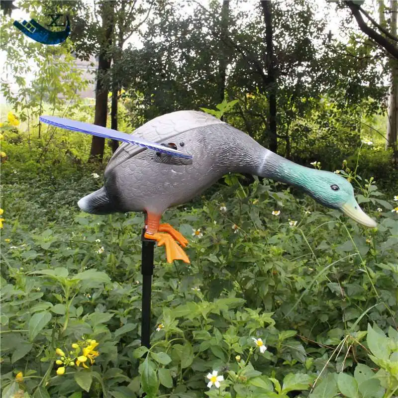 

Xilei Factory Directly Sell Dc 6V Speed Contorl Remote Control Green Head Mallard Duck Decoy Molds With Magnet Spinning Wings