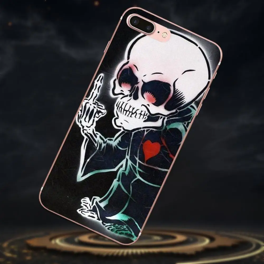 Мягкий чехол для мобильного телефона Apple iPhone 4 5 5C 6 6S 7 8 Plus X XS Max XR со скелетом