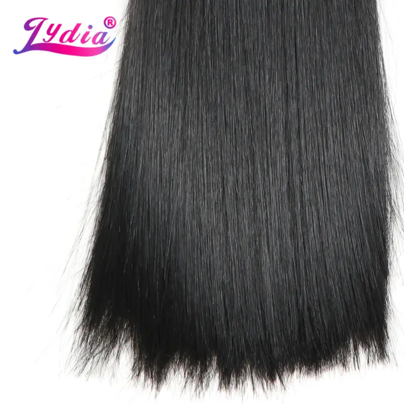 Лидия для женщин Длинные прямые синтетические волосы пряди 18 &quot 26&quot натуральный
