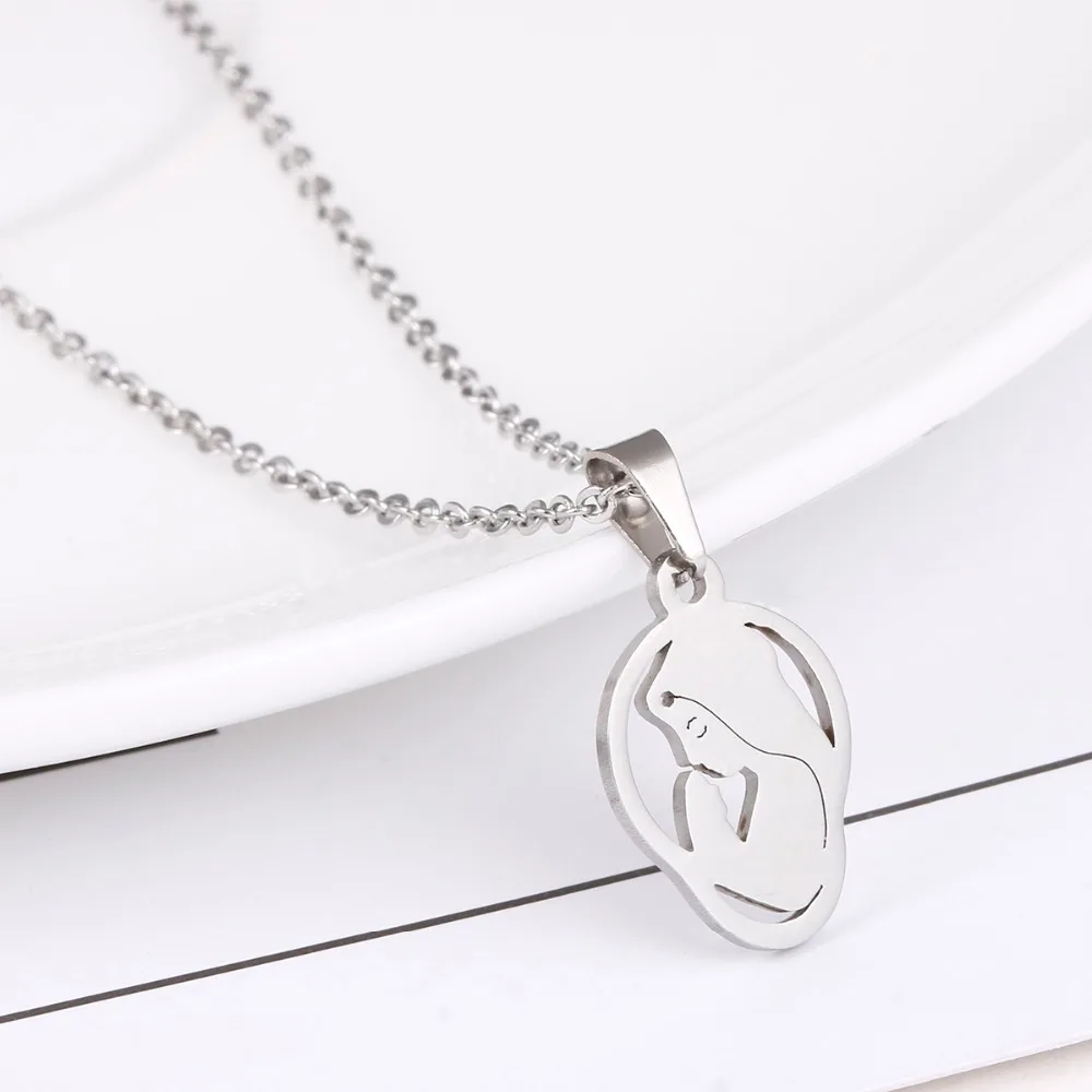 Fashion Stainless Steel Blessing Madonna Maria Pendant Statement Necklace Women Girls Luck Jewelry Gift | Украшения и аксессуары