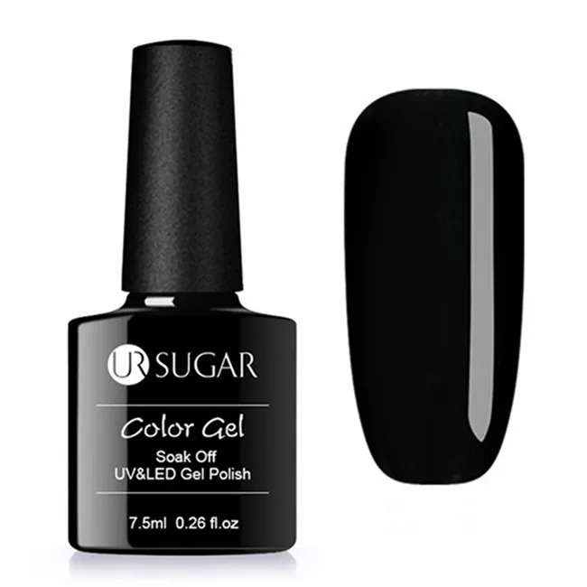 black Ur Sugar 7,5 мл Блестящий замачиваемый УФ голографический Кристальный Гель-лак цветной неоновый лак с блестками Гель-лак для ногтей - Цвет: black