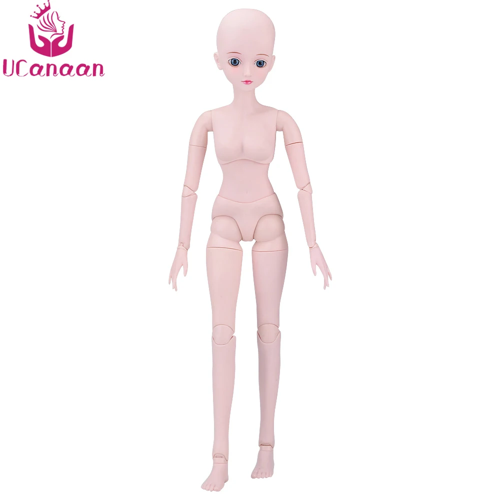 UCanaan Ограниченная Коллекция BJD кукла 60 см 19 шаровых шарниров SD куклы с наряд элегантное платье обувь парики Бесплатный макияж для девочек DIY игрушки - Цвет: Nude Body