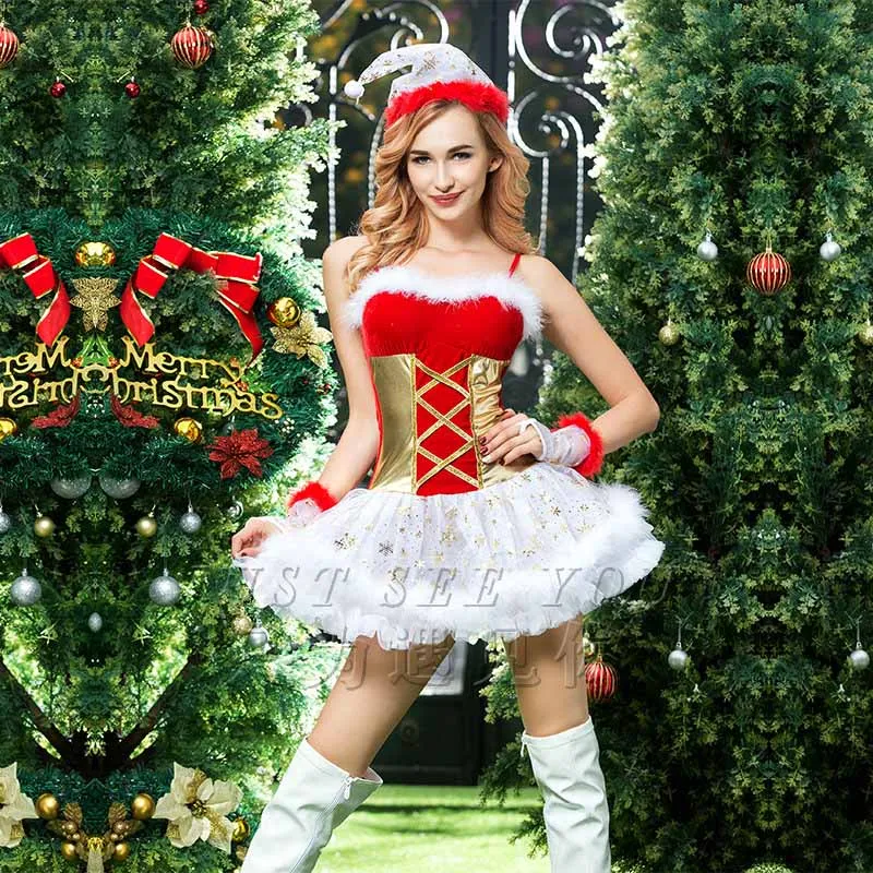JSY Porno женское рождественское нижнее белье для косплея сексуальное эротическое с
