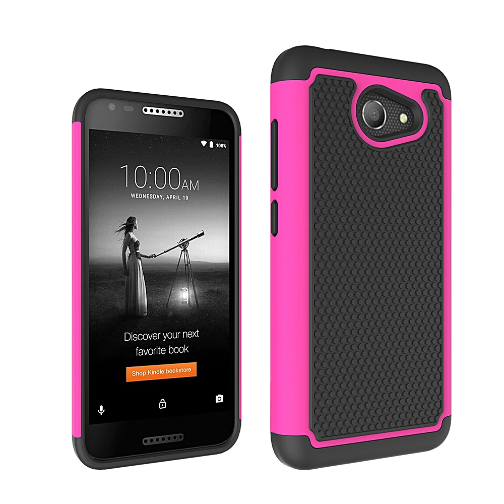 Для Alcatel Kora/A30/ZIP LTE A577VL A576BL сверхмощный Гибридный бронированный двухслойный чехол