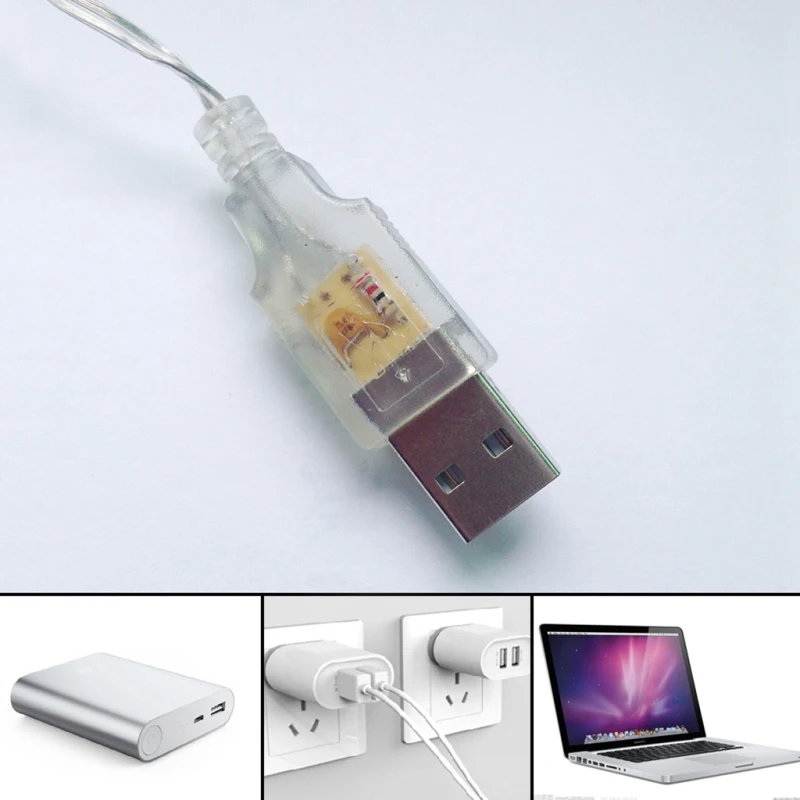 Новинка 10 м 33 фута USB DC5V 100 светодиодных декораций светодиодная медная проволока