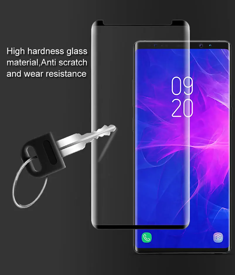 Закаленное стекло для Samsung galaxy Note 10 plus S10 E 9 Note9 защитный чехол с закругленными